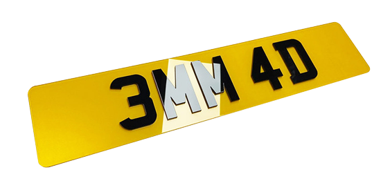4D Number Plates 3mm